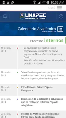 UNAPEC Virtual Estudiantes android App screenshot 10