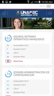 UNAPEC Virtual Estudiantes android App screenshot 13