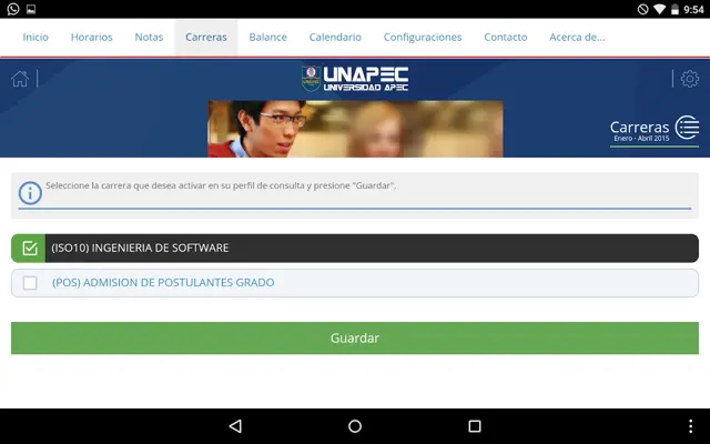 UNAPEC Virtual Estudiantes android App screenshot 1