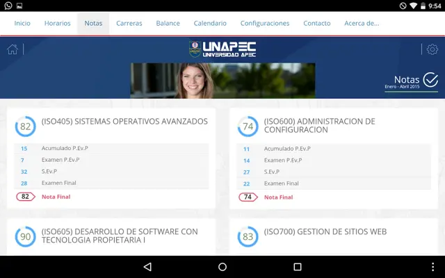 UNAPEC Virtual Estudiantes android App screenshot 2