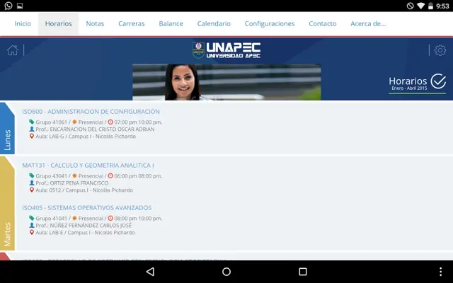 UNAPEC Virtual Estudiantes android App screenshot 3